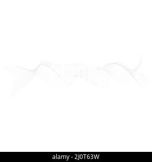 Abstrakte graue Wellenlinien. Glatte Streifen in Blend-Optik. Geschwungene, wellige Linien. Stock Vektor