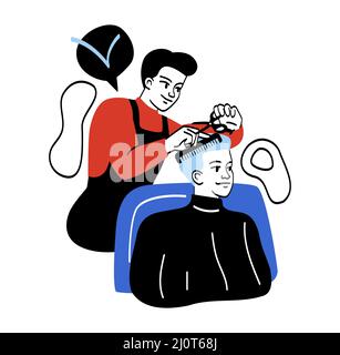 Friseure und Barbiere Stock Vektor