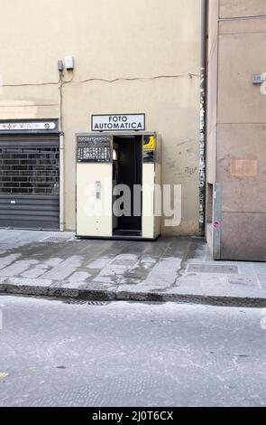 Fotoautomatica Photo Booth Kiosk Florenz Italien Stockfoto