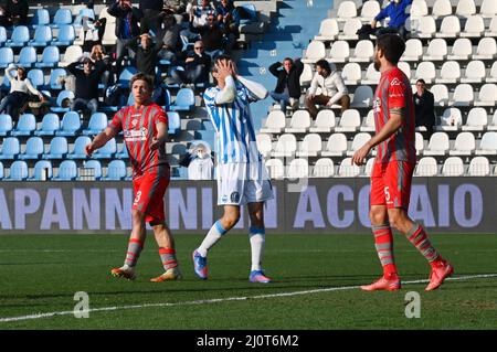 Stadio Paolo Mazza, Ferrara, Italien, 20. März 2022, federico melchiorri (spal) während des Spiels SPAL gegen US Cremonese – Italienischer Fußball der Serie B Stockfoto