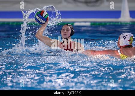 Roma, Italien. 20. März 2022. Silvia Avegno (SISRoma) im Finale - SIS Roma gegen Plebiscito Padova, Wasserballspiel der italienischen Frauen Coppa Italia in Roma, Italien, 20 2022. März Quelle: Independent Photo Agency/Alamy Live News Stockfoto