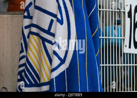 Jena, Deutschland. 20. März 2022. Carl Zeiss Jena Decke nach dem Flyeralarm Frauen Bundesliga-Spiel zwischen FC Carl Zeiss Jena und 1. FC Köln im Ernst-Abbe-Sportfeld, Jena. Sven Beyrich/SPP Kredit: SPP Sport Pressefoto. /Alamy Live News Stockfoto