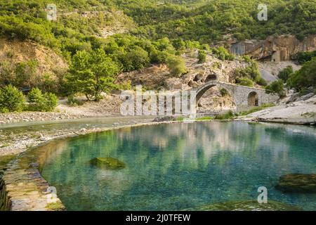 Benja Thermalbad in Permet, Albanien Stockfoto