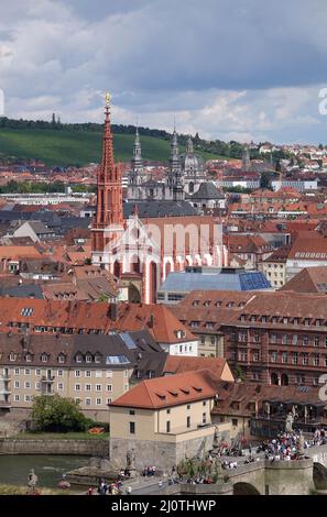 Kloster Haug und Marienkapelle in WÃ¼rzburg Stockfoto