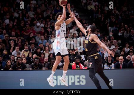 Axel TOUPANE (33) von Paris Basketball während der französischen Meisterschaft, dem Wettspiel von Betclic Elite Basketball zwischen Paris Basketball und AS Monaco Basket am 20. März 2022 in der Accor Arena in Paris, Frankreich - Foto Ann-Dee Lamour / CDP MEDIA / DPPI Stockfoto