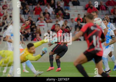 Curitiba, Brasilien. 20. März 2022. Daneil Cruz während Athletico und Londrina. Rückspiel der Paranaense Championship 2. Etappe 2022 im Joaquim Américo Guimarães Stadion in Curitiba, PR. Kredit: Reinaldo Reginato/FotoArena/Alamy Live Nachrichten Stockfoto