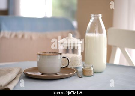 Traditionelles türkisches Heißgetränk, Salep oder Sahlep. Stockfoto