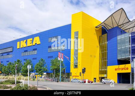 IKEA-Superstore, West Quay Road, Southampton, Hampshire, England, Vereinigtes Königreich Stockfoto