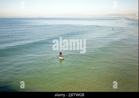 Stand-up Paddlebander Surfen. Stockfoto