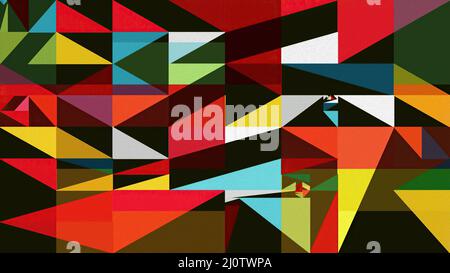 Kunstwerk aus abstrakter Komposition mit geometrischen Formen Stockfoto