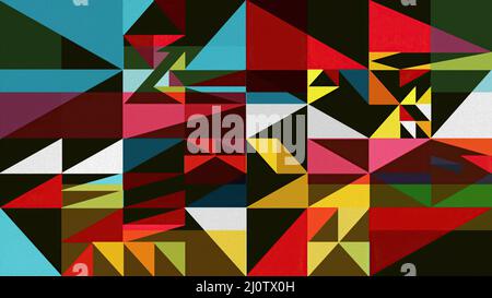 Kunstwerk aus abstrakter Komposition mit geometrischen Formen Stockfoto