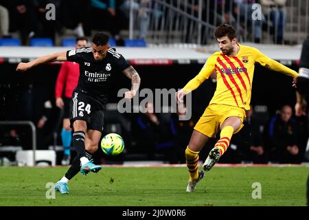 MADRID, SPANIEN - 20. MÄRZ: Mariano Diaz von Real Madrid während des spanischen La Liga Santander-Spiels zwischen Real Madrid und dem FC Barcelona im Estadio Santiago Bernabéu am 20. März 2022 in Madrid, Spanien (Foto: DAX Images/Orange Picics) Credit: Orange Pics BV/Alamy Live News Stockfoto