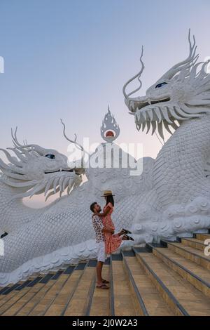 Wat Huay Pla Kang Chiang Rai Thailand, Wat Hua Pla Kang ist einer der beeindruckendsten Tempel in Chiang Rai. Die Hauptattraktion Stockfoto