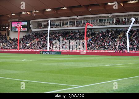 Monaco. 20.. März 2022. Während der französischen Meisterschaft Ligue 1 Fußballspiel zwischen AS Monaco und Paris Saint-Germain am 20. März 2022 im Louis II Stadion in Monaco - Foto Nderim Kaceli / DPPI Credit: DPPI Media/Alamy Live News Stockfoto