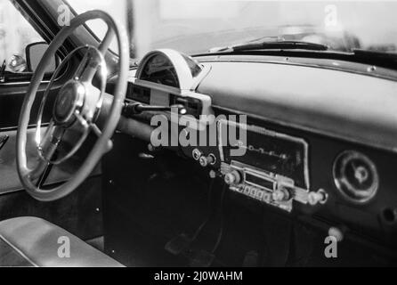 Detail eines alten russischen Fahrzeugs, Gebrauchsmuster GAZ M21 Stockfoto