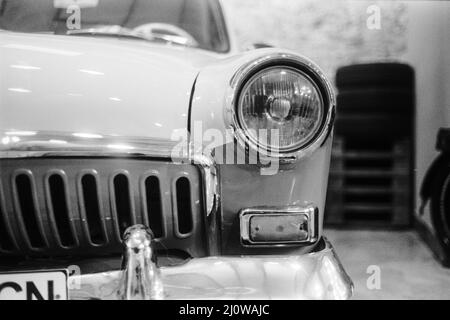 Detail eines alten russischen Fahrzeugs, Gebrauchsmuster GAZ M21 Stockfoto