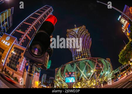 Macau Special Administrative Region der Nacht Ansicht (Grand Lisboa) Stockfoto