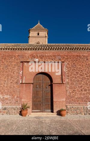 Detailansicht des historischen Klosters Santa Eulalia in Murcia Stockfoto