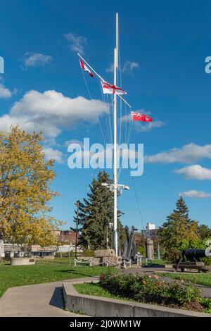 Marina Park at Prince Arthurs Landing in Thunder Bay, Ontario. Stockfoto