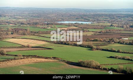 Blick auf den Arlington-Stausee in East Sussex Stockfoto