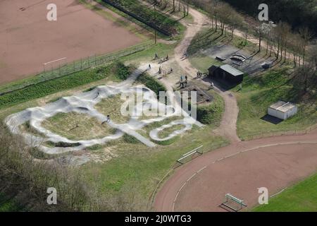 Pumptrack bei Bad MÃ¼nster am Stein Stockfoto