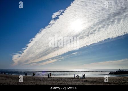 Strand von Chatelaillon an der Atlantikküste, Frankreich Stockfoto