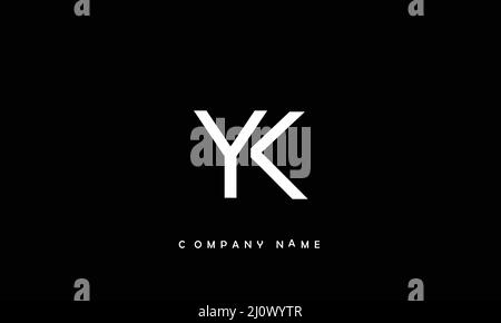 YK- oder ky-Alphabete Buchstaben Logo-Monogramm Stock Vektor