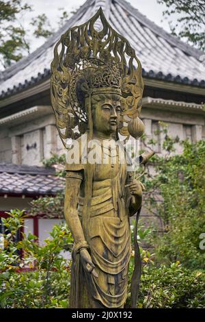 Die Statue der Göttin Benzaiten (Sáswati) am Toganji-Tempel. Nagoya. Japan Stockfoto