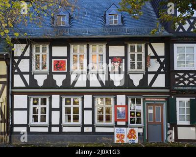 Stubengalerie in der Altstadt von Goslar, Harz Stockfoto