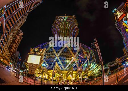 Macau Special Administrative Region der Nacht Ansicht (Grand Lisboa) Stockfoto