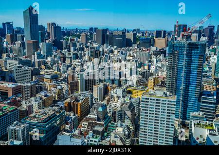 Skyline von Tokio vom World Trade Center aus gesehen (Seaside top) Stockfoto