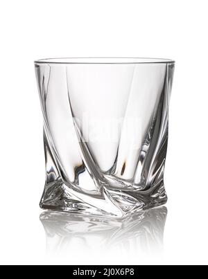 Glas auf weißem Hintergrund Stockfoto