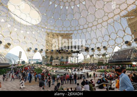 The Dome, Al Wasl Plaza auf der EXPO 2020 Dubai, VAE Stockfoto