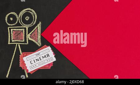 Fotoziehung mit Tickets. Hochwertiges, schönes Fotokonzept Stockfoto