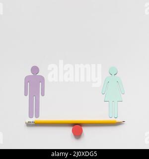 Buntes Gleichberechtigung Symbol Konzept. Hochwertiges, schönes Fotokonzept Stockfoto
