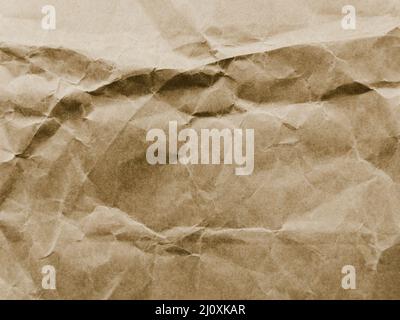 Alte zerknitterte Papierstruktur aus Pergamentpapier. Hochwertiges, schönes Fotokonzept Stockfoto