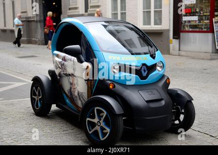 Renault Twizy Auto in Brügge, Belgien. Stockfoto