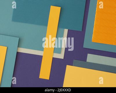 Minimalistische abstrakte geometrische Formen aus Papier. Hochwertige Fotos Stockfoto
