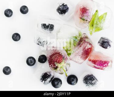 Beeren eisweiße Oberfläche. Hochwertige Fotos Stockfoto