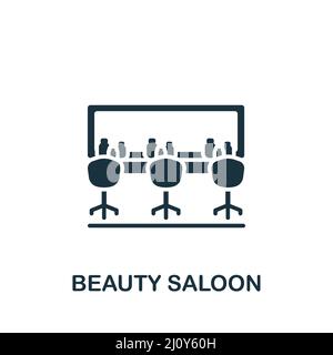 Symbol für den Schönheitssalon. Monochromes, einfaches Symbol für Vorlagen, Webdesign und Infografiken Stock Vektor