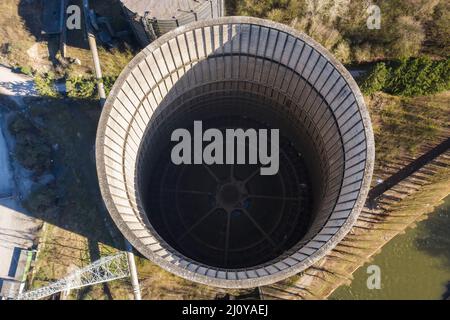 Stahlschmelzkühlturm, Charleroi, Belgien Stockfoto