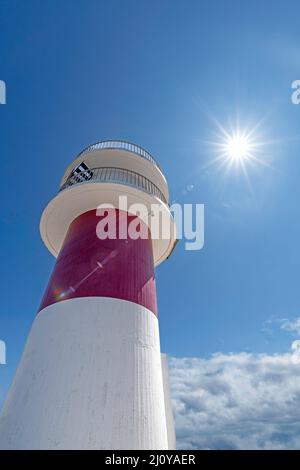 Landschaft des Cabo Ortegal Leuchtturms an einem sonnigen Tag in Galicien, Spanien Stockfoto