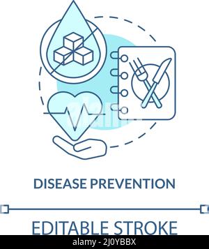 Symbol für türkisfarbenes Konzept zur Prävention von Krankheiten Stock Vektor