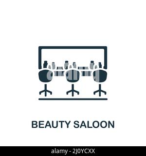 Symbol für den Schönheitssalon. Monochromes, einfaches Symbol für Vorlagen, Webdesign und Infografiken Stock Vektor