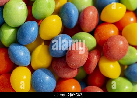 Draufsicht bunte Gelee Bohnen. Hochwertige Fotos Stockfoto