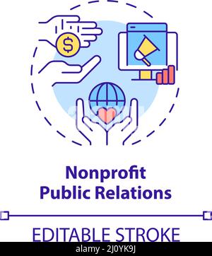 Non-Profit-Konzept für Öffentlichkeitsarbeit Stock Vektor