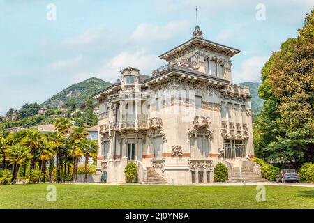 Villa Bernasconi in Cernobbio am Comer See, Italien Stockfoto