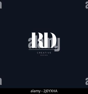 Design-Vorlage für das minimalistische Logo von RD Letter Stock Vektor
