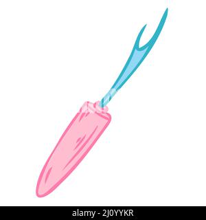 Ein Nähwerkzeug ist ein scharfer Stoff-Ripper. Vektorgrafik Stock Vektor