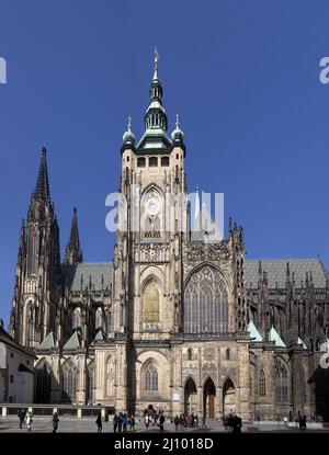 PRAG, TSCHECHISCHE REPUBLIK - 19. FEBRUAR 2015 - Kathedrale des heiligen Vitus in Prag Stockfoto